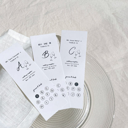 【結婚式 エスコートカード】champagne名前あり【結婚式 ペーパー エスコートカード】