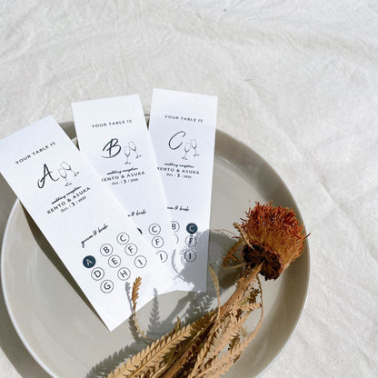 【結婚式 エスコートカード】champagnef名前なし【結婚式 ペーパー エスコートカード】