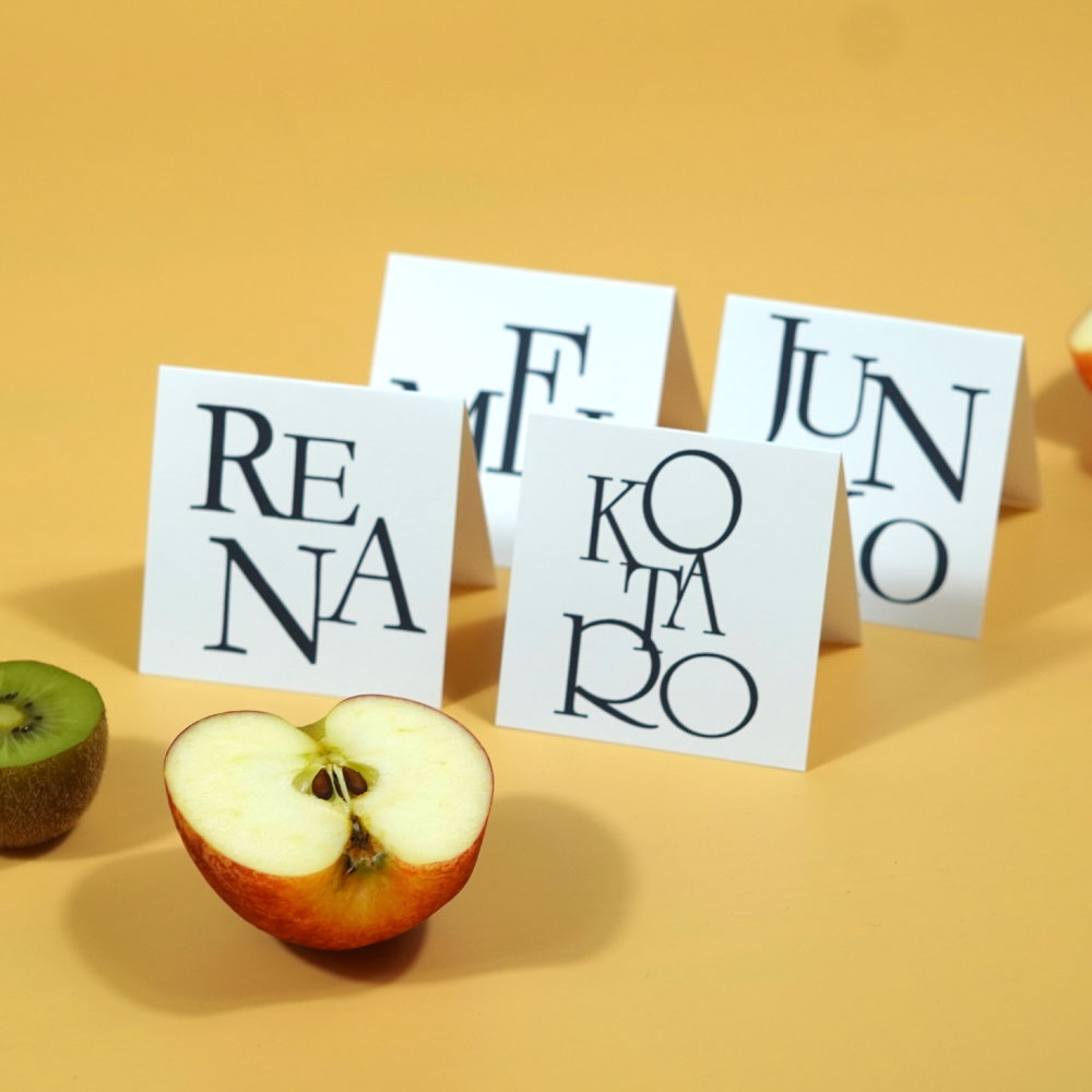 【結婚式 席札】スクエア席札name020【結婚式 ペーパー 席札】