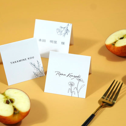 【結婚式 席札】スクエア席札ボタニカル018【結婚式 ペーパー 席札】