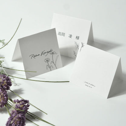 【結婚式 席札】スクエア席札ボタニカル018【結婚式 ペーパー 席札】