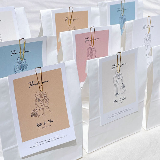 【サンキュータグ】illust001(8枚set) 【結婚式 挙式 披露宴 演出グッズ】