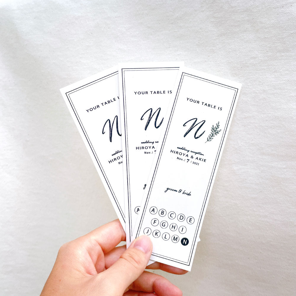 【結婚式 エスコートカード】leaf名前なし【結婚式 ペーパー エスコートカード】