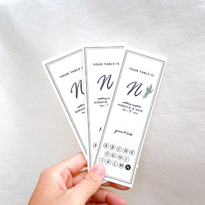 【結婚式 エスコートカード】leaf名前なし【結婚式 ペーパー エスコートカード】