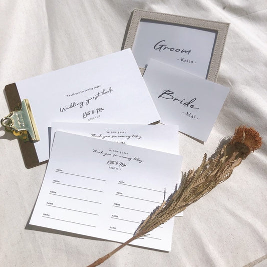 【結婚式 芳名帳】simple012 【結婚式 ウェルカムグッズ ゲストブック 芳名帳 オーダーメイド】