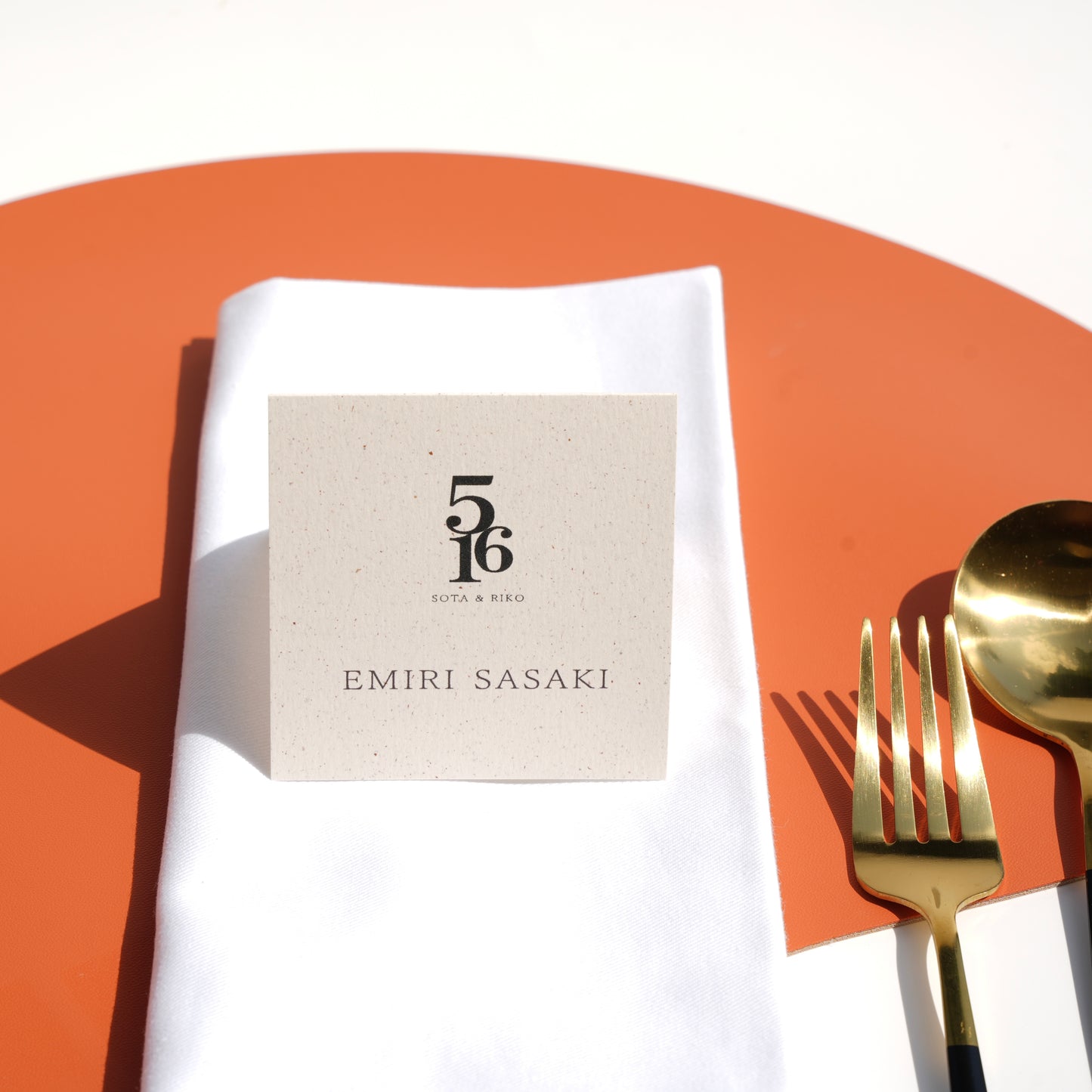 【結婚式 席札】スクエア席札サンドペーパー032【結婚式 ペーパー 席札 高品質】