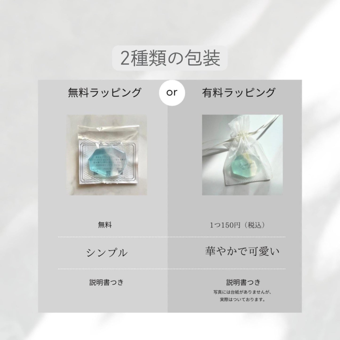 【YURAM席札石鹸】4種類の宝石石鹸と花の香りのハンドソープ（ランダムカラー）