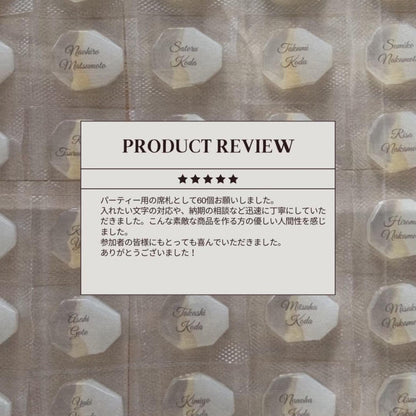 【YURAM席札石鹸】4種類の宝石石鹸と花の香りのハンドソープ（ランダムカラー）