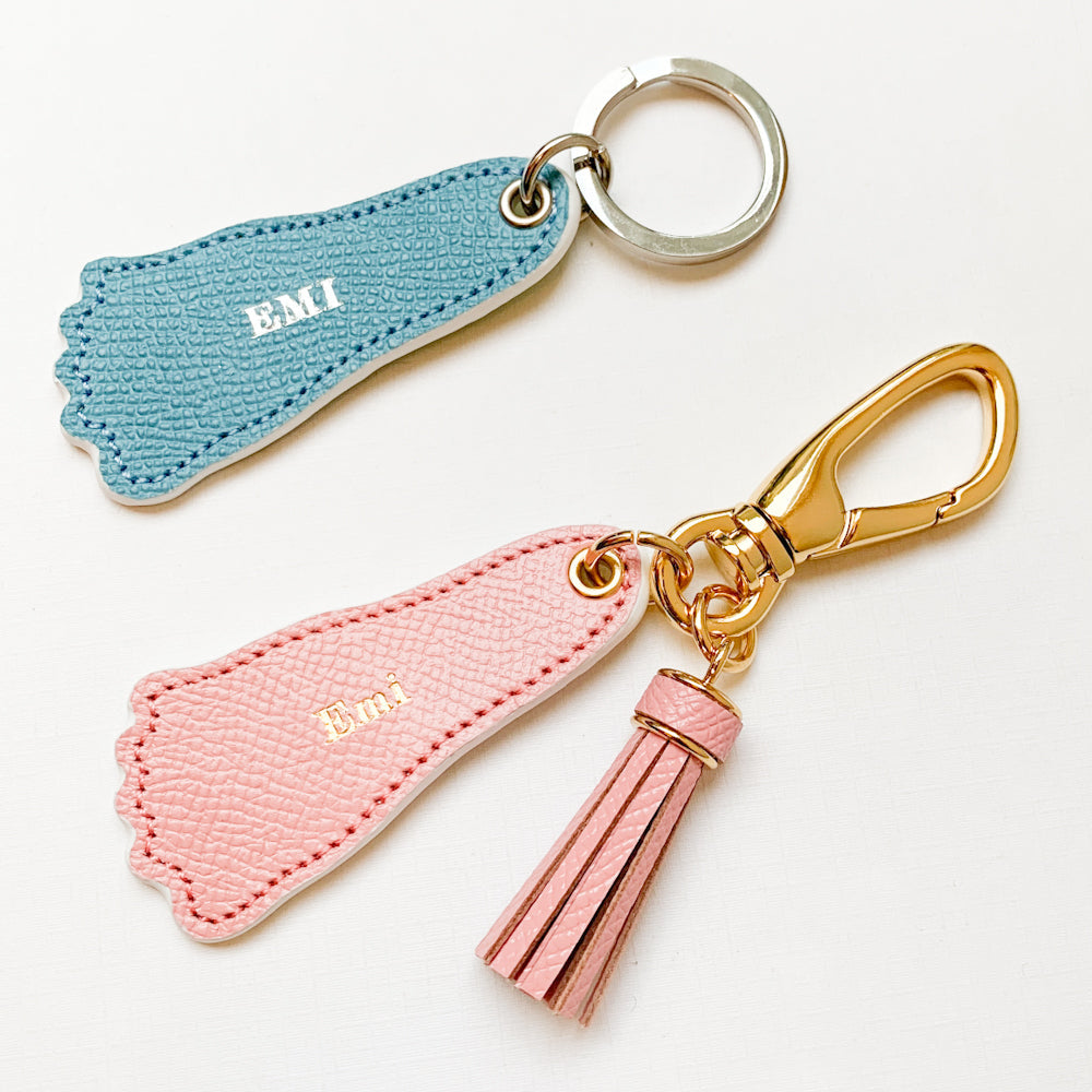 足型レザーキーホルダー 【結婚式 ギフト 内祝い 結婚祝い 出産祝い オーダーメイド】