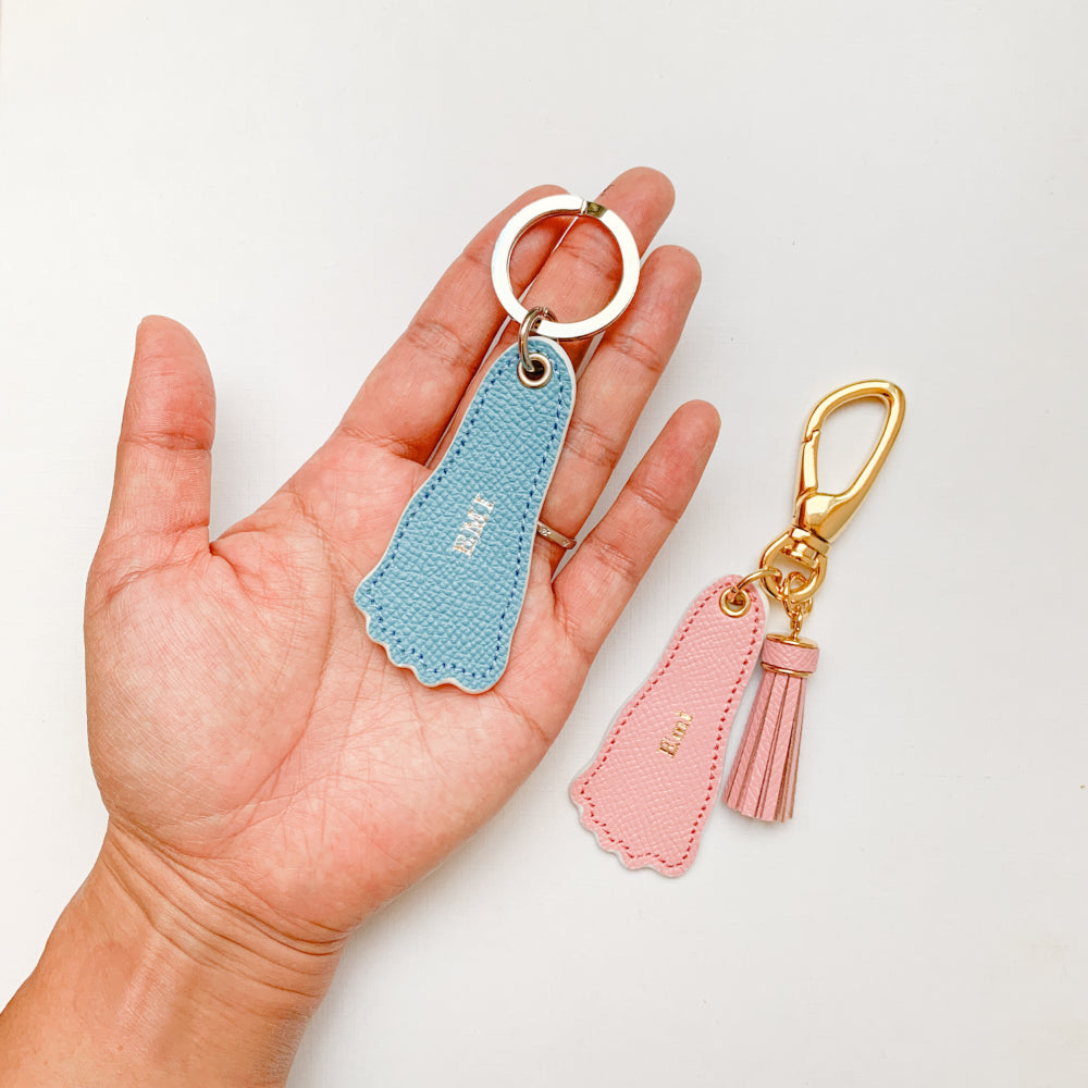 足型レザーキーホルダー 【結婚式 ギフト 内祝い 結婚祝い 出産祝い オーダーメイド】