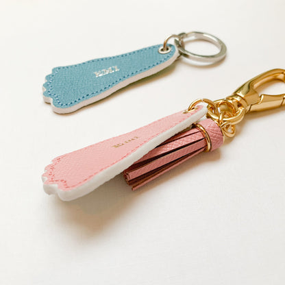 足型レザーキーホルダー 【結婚式 ギフト 内祝い 結婚祝い 出産祝い オーダーメイド】