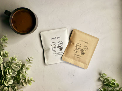 【オリジナルパッケージ】ココア専門店「大人のココア」ドリップパック「可愛いふたり」【プチギフト オリジナル ココア】 【結婚式 プチギフト 飲み物】