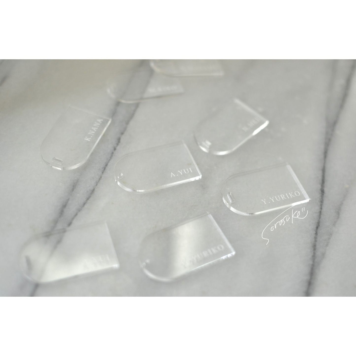 【席札】クリアなアクリルネームプレート 40枚セット【結婚式 ペーパー 席札】