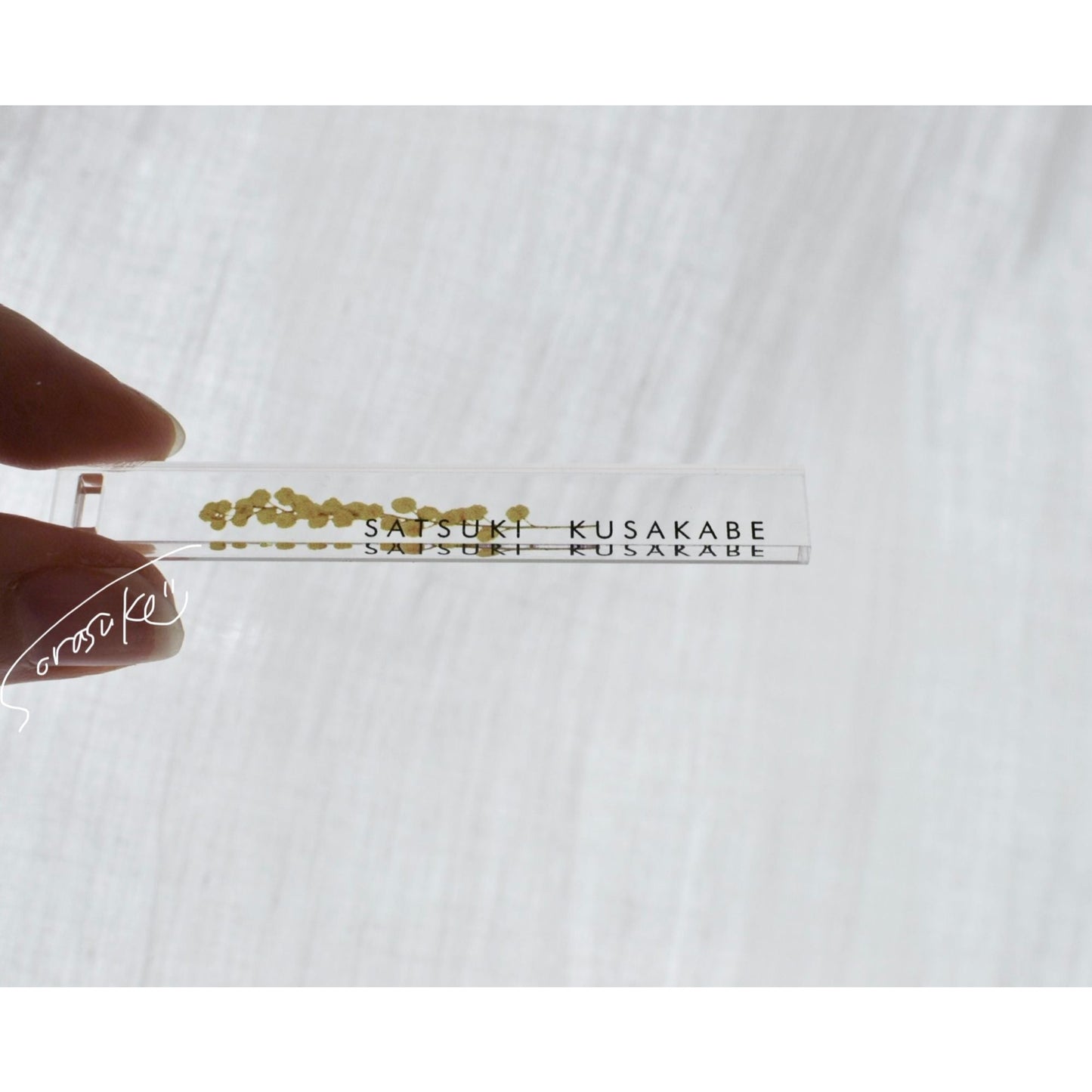 【席札】お花をとじこめたようなネームプレート～ Sサイズ～ 40枚セット【結婚式 ペーパー 席札】