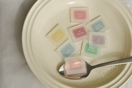 【席札】ふんわりカラフルなネームプレート 40枚セット【結婚式 ペーパー 席札】