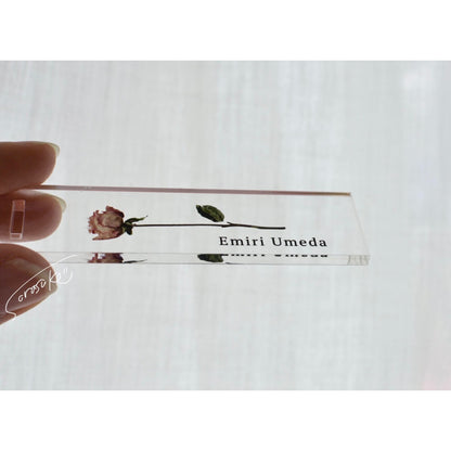 【席札】お花をとじこめたようなネームプレート ～Lサイズ～ 20枚セット【結婚式 ペーパー 席札】