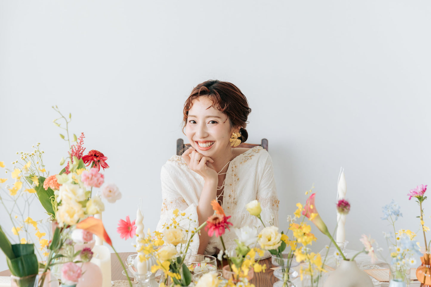 【ピアス・イヤリング】Layla leaf ウェディング ブライダルアクセサリー ピアス / イヤリング [ AM-125 ]【結婚式 ピアス イヤリング】