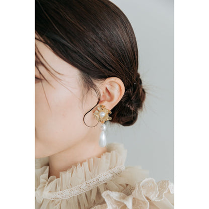 【ピアス・イヤリング】samantha flower ウエディングアクセサリー ピアス / イヤリング [ AM-71 ]【結婚式 ピアス イヤリング】