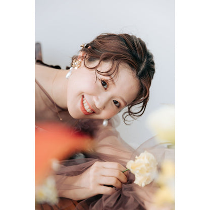 【ピアス・イヤリング】samantha flower ウエディングアクセサリー ピアス / イヤリング [ AM-71 ]【結婚式 ピアス イヤリング】