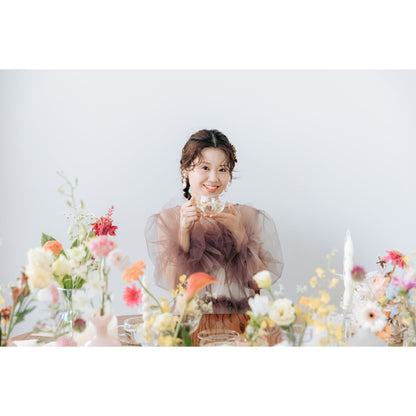 【ピアス・イヤリング】samantha flower ウエディングアクセサリー ピアス / イヤリング [ AM-71 ]【結婚式 ピアス イヤリング】