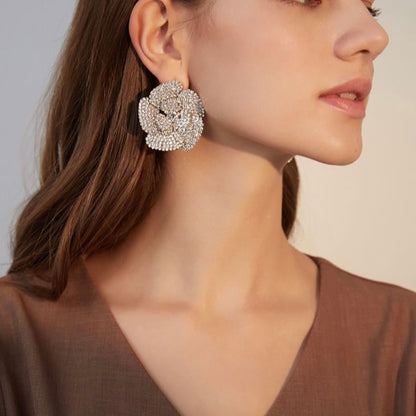 【ピアス・イヤリング】Camellia ウエディング ブライダルアクセサリー ピアス / イヤリング [ AM-30 ]【結婚式 ピアス イヤリング】