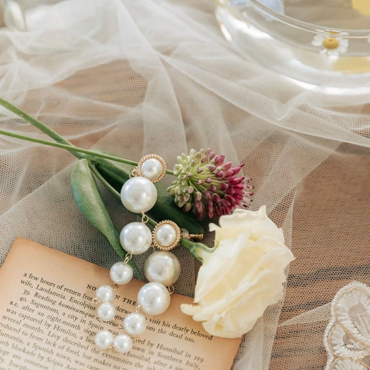 【ピアス・イヤリング】aubreu perl ウェディングアクセサリー ブライダル ピアス / イヤリング [ AM-73 ]【結婚式 ピアス イヤリング】