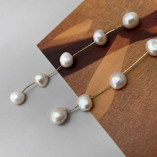 【ピアス・イヤリング】baroque perl ウェディング ブライダルアクセサリー ピアス / イヤリング [ AM-57 ]【結婚式 ピアス イヤリング】