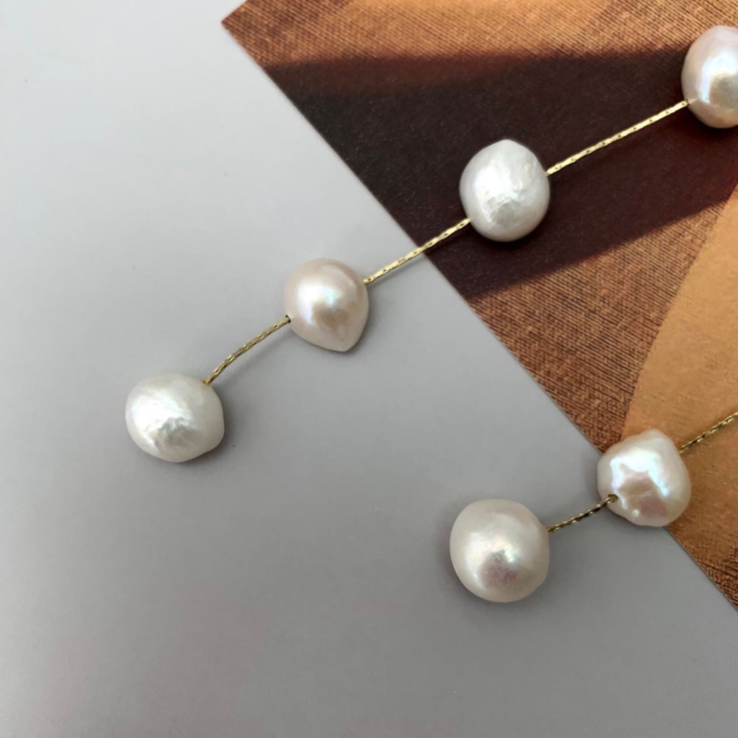 【ピアス・イヤリング】baroque perl ウェディング ブライダルアクセサリー ピアス / イヤリング [ AM-57 ]【結婚式 ピアス イヤリング】