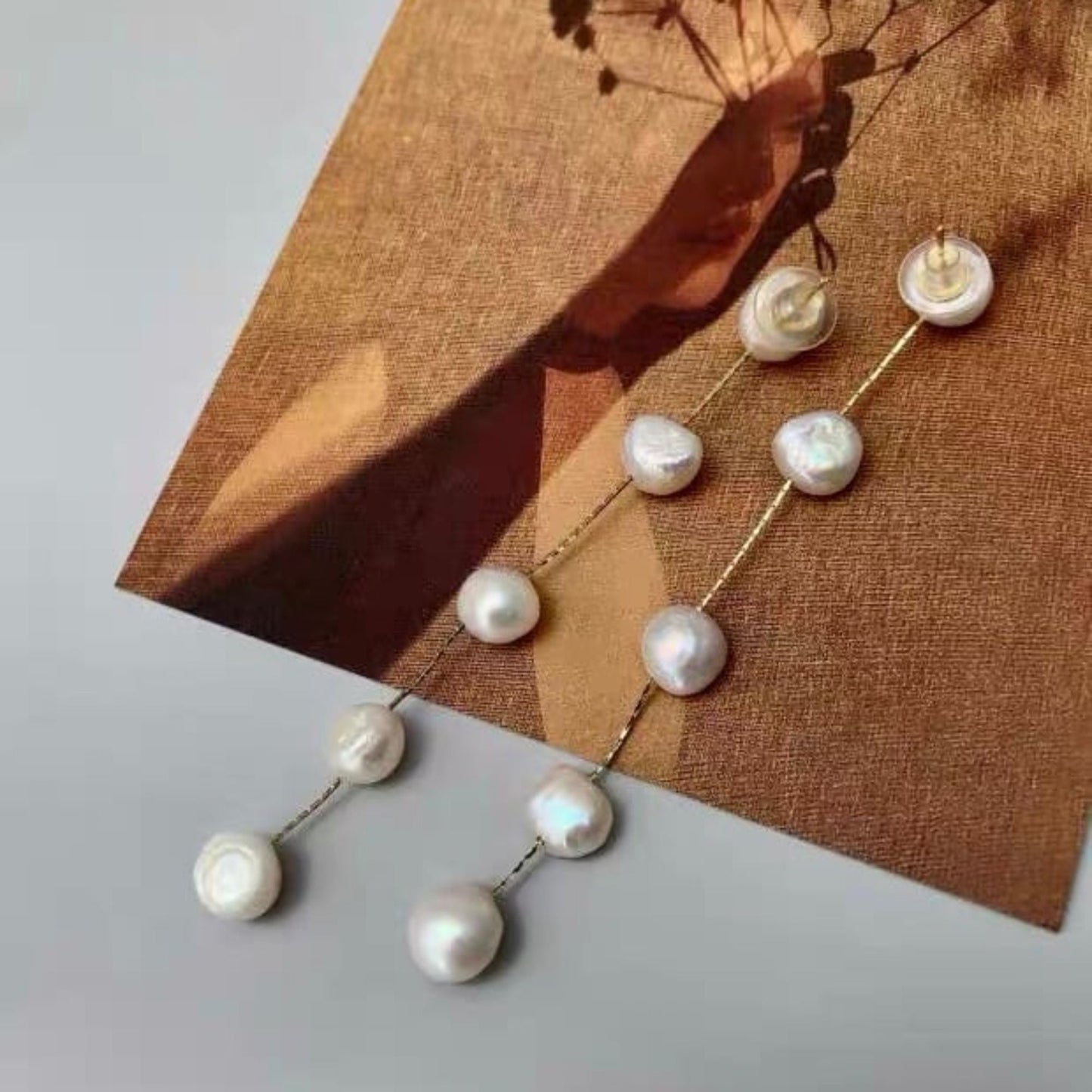 【ピアス・イヤリング】baroque perl ウェディング ブライダルアクセサリー ピアス / イヤリング [ AM-57 ]【結婚式 ピアス イヤリング】