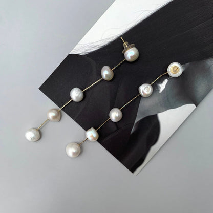 【ピアス・イヤリング】baroque perl ウェディング ブライダルアクセサリー ピアス / イヤリング [ AM-57 ]【結婚式 ピアス イヤリング】