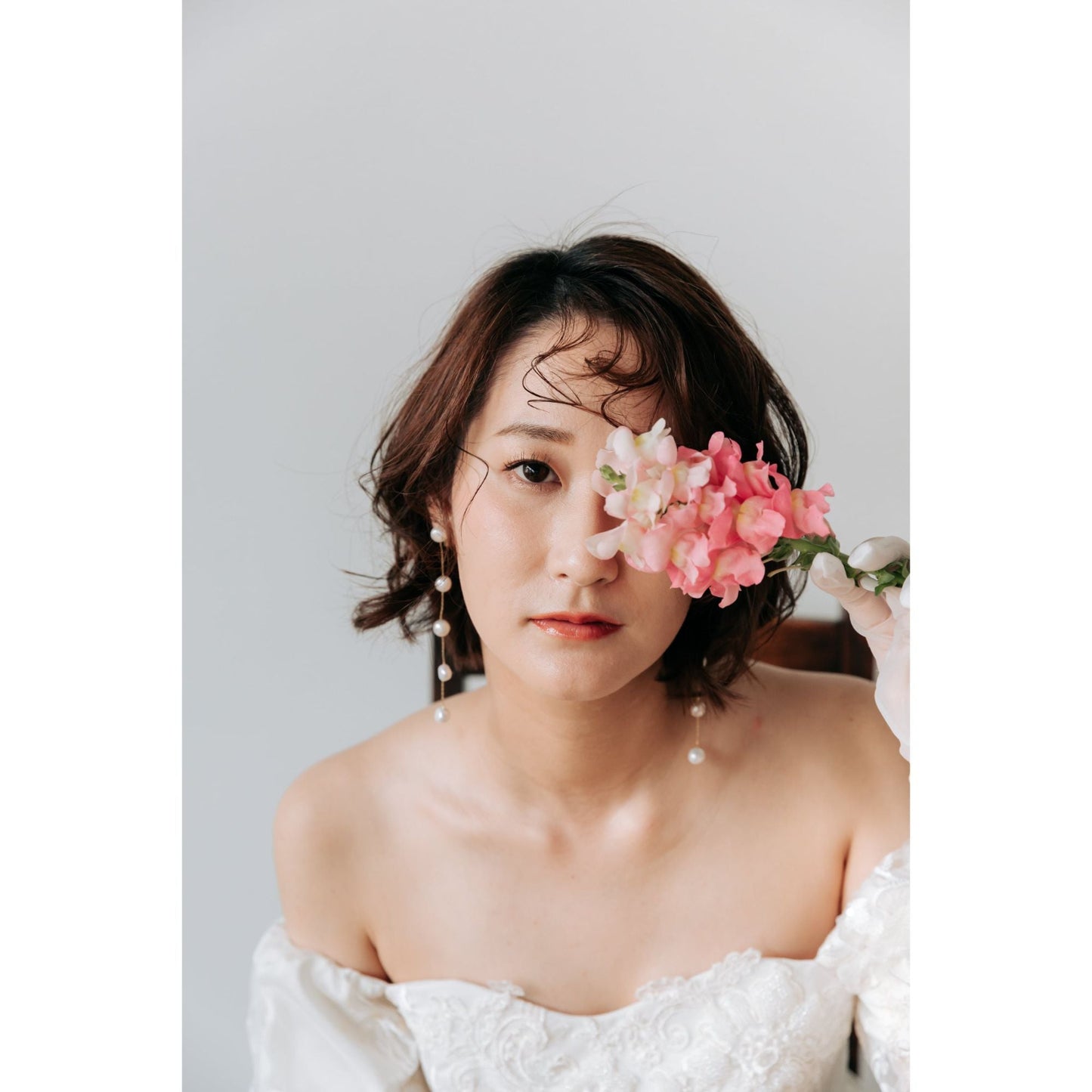 【ピアス・イヤリング】baroque perl ウェディング ブライダルアクセサリー ピアス / イヤリング [ AM-57 ]【結婚式 ピアス イヤリング】