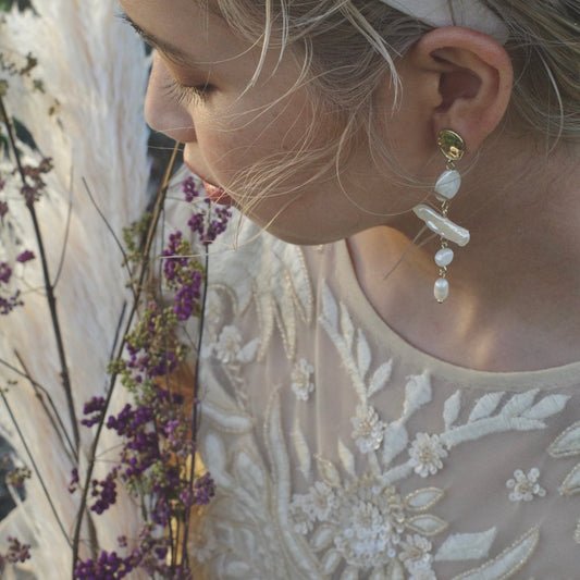 【ピアス・イヤリング】Sadie perl ウェディングアクセサリー 【結婚式 ピアス イヤリング】