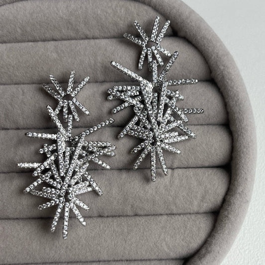 【ピアス・イヤリング】shiny snow ウェディングアクセサリー 【結婚式 ピアス イヤリング】