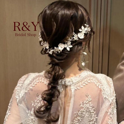 【ヘッドドレス】ウェディング　小枝ヘアアクセサリー H48