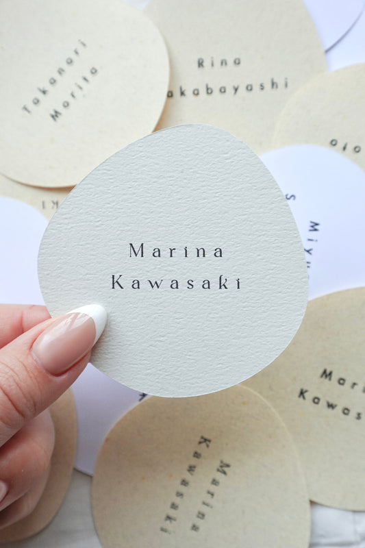 【結婚式 席札】ニュアンスウェーブ席札