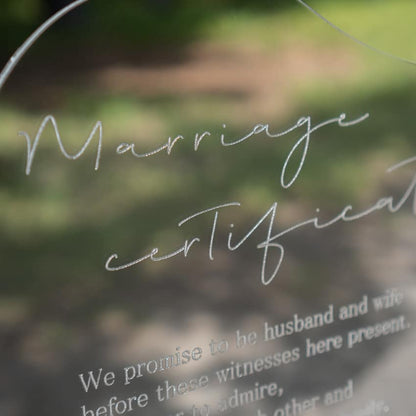 アクリル結婚証明書/Mca01