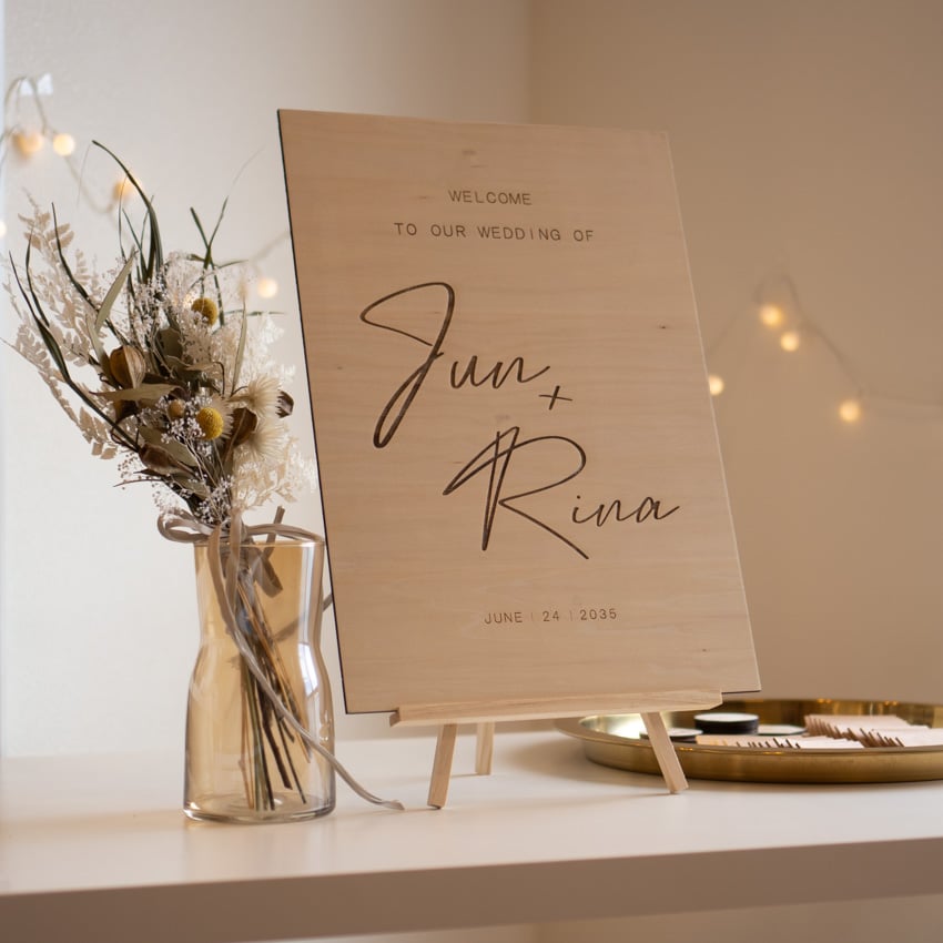 木製ウェルカムボード/Wbs08