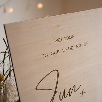 木製ウェルカムボード/Wbs08