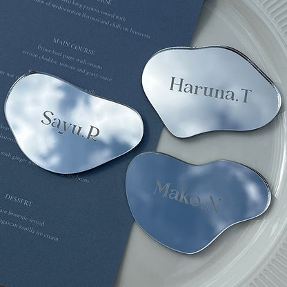 シルバーミラーアクリル席札 ネームプレート/Sna16