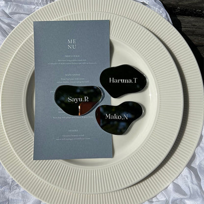 シルバーミラーアクリル席札 ネームプレート/Sna16