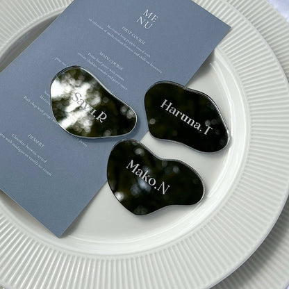 シルバーミラーアクリル席札 ネームプレート/Sna16