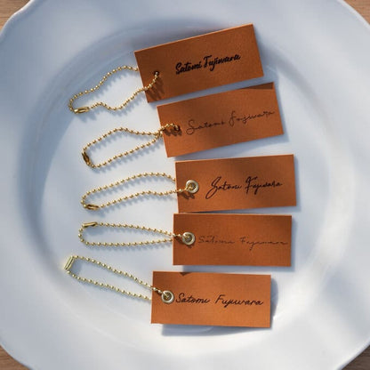 牛革（ヌメ革）席札・ネームプレート/Snl09