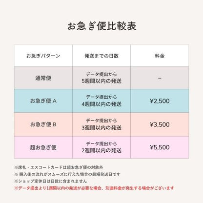 エスコートカード スイッチングレター 写真入り 【結婚式 ペーパー エスコートカード】