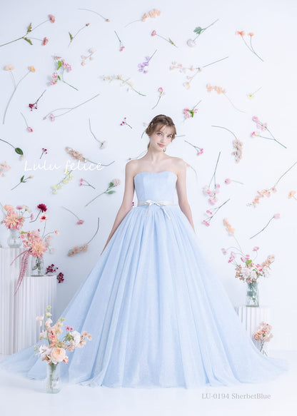 ルルフェリーチェ　LU0194 シャーベットブルー　【結婚式　カラードレス　レンタル】