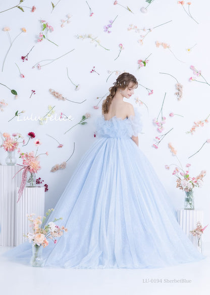 ルルフェリーチェ　LU0194 シャーベットブルー　【結婚式　カラードレス　レンタル】