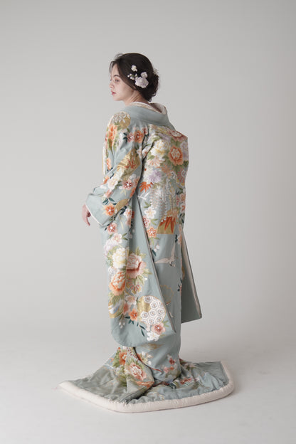 吉祥地紙花車文