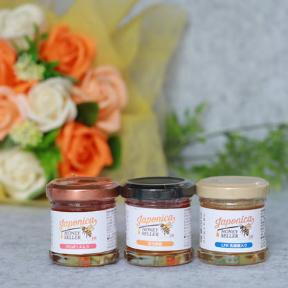 【お試し３種セット】超希少！純度100％
 日本みつばちの国産生蜂蜜 
（小） 30g ×3個