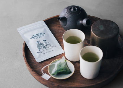 VAISA 日本茶プチギフト JAPANESE WEDDING PAR-TEA 【結婚式　プチギフト　飲み物　抹茶入り緑茶　日本茶　ゲストに向けたメッセージ付き】