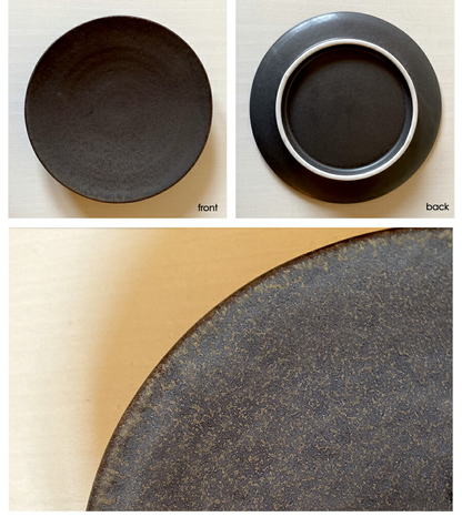 りら16cmケーキ皿 直径16cm 丸皿 ブラック