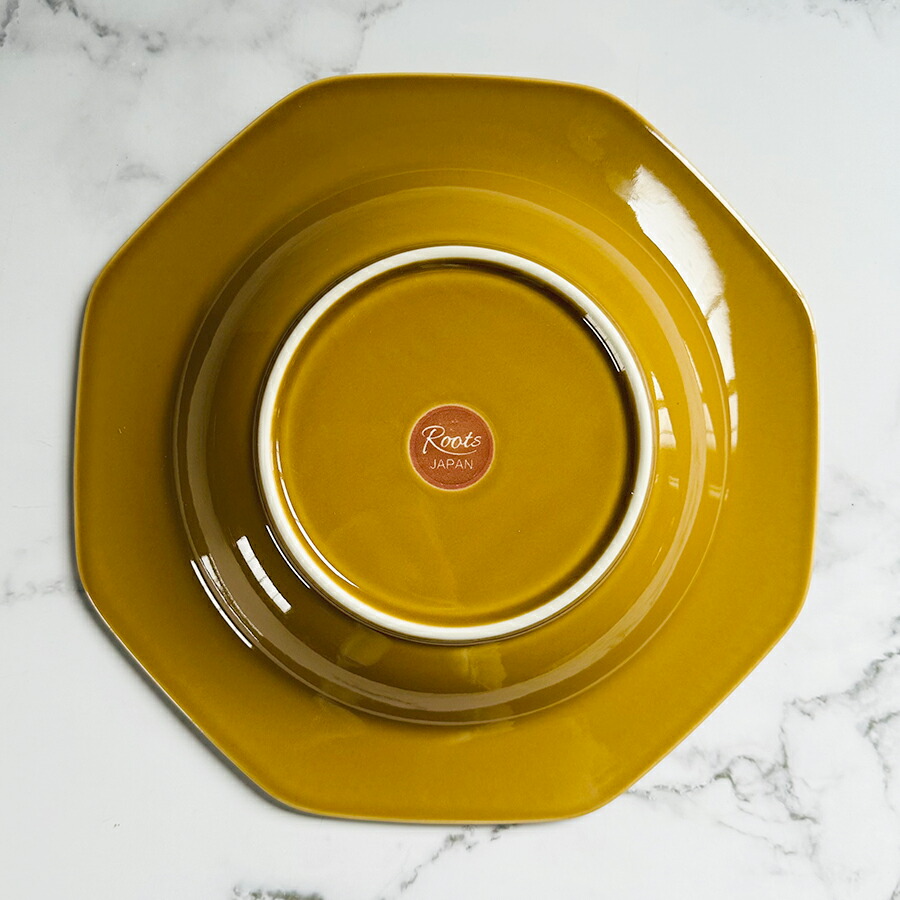 Cline(コリーヌ) パスタボウル 5カラー　エタン （ダークグレー）幅26cm Roots 八角形 深皿 パスタ皿 カレー皿